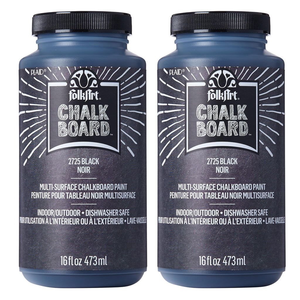 Chalkboard Paint, 16oz., Black, Pack of 2