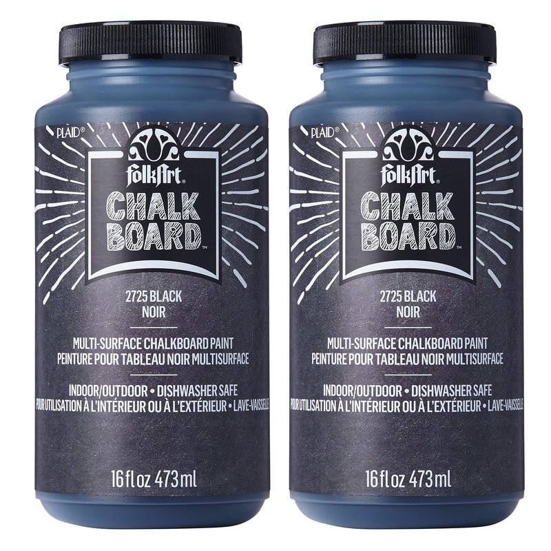 Chalkboard Paint, 16oz., Black, Pack of 2