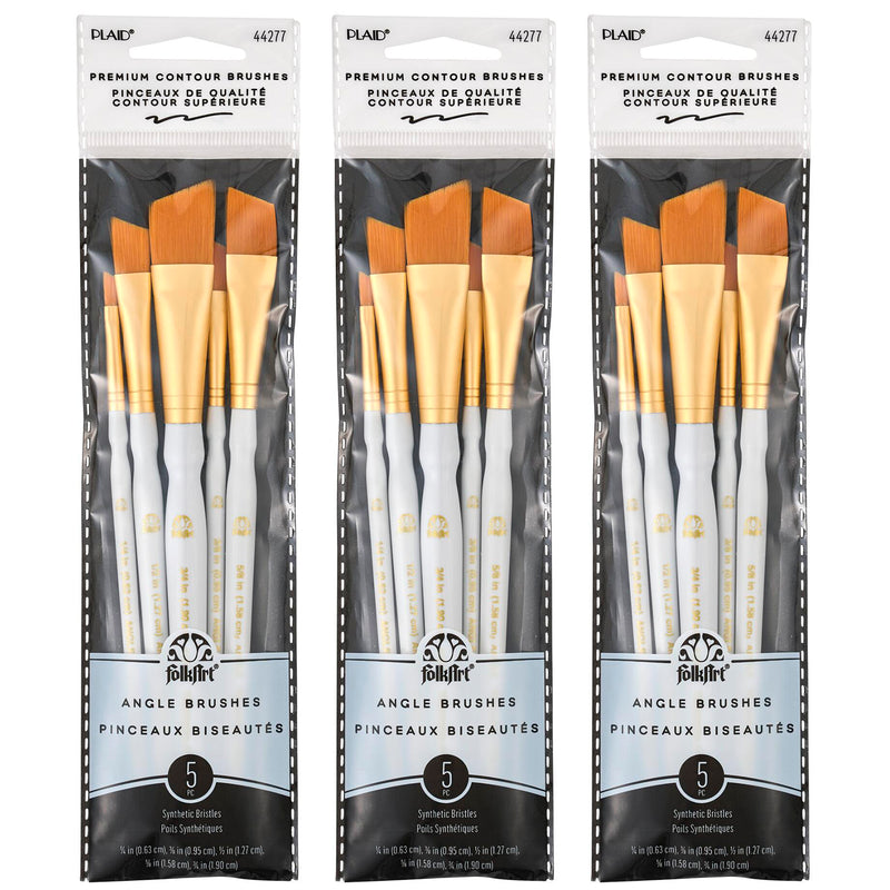 Angle Brush Set, 5 Per Set, 3 Sets
