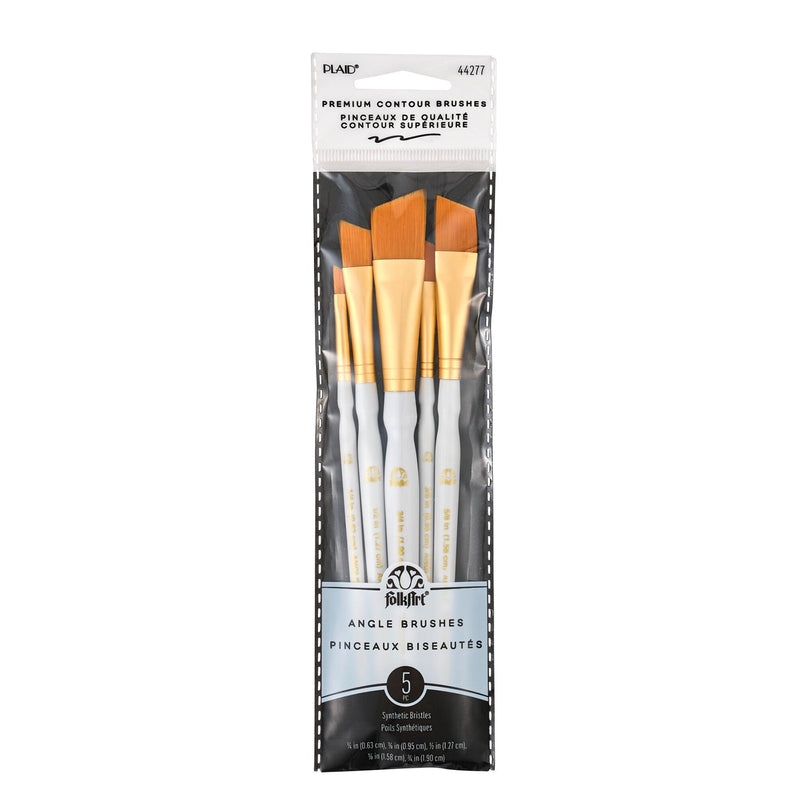 Folkart Angle Brush Set 5ct