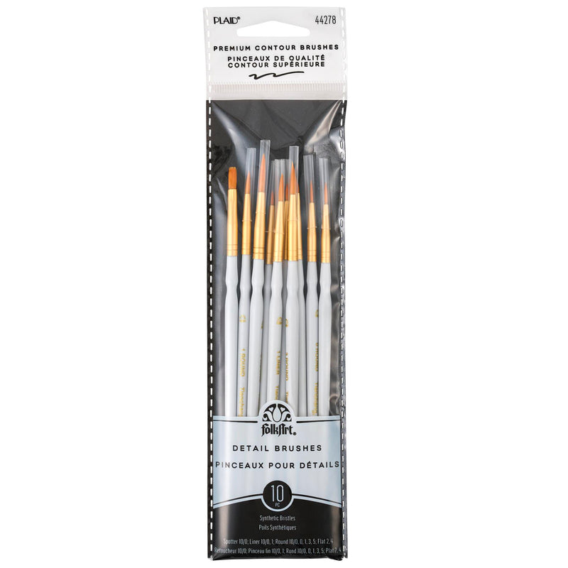 Detail Round Brush Set 10ct Folkart