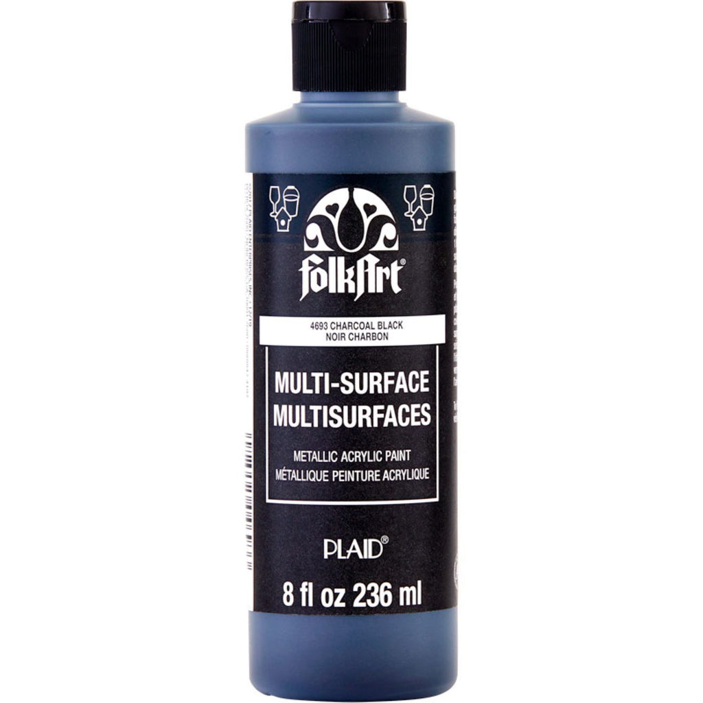 Acrylic Paint Metal Charcoal Blk Folkart 8oz