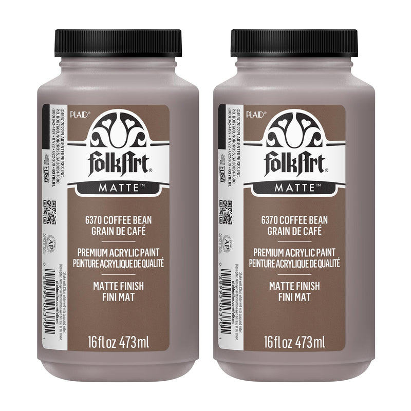 Acrylic Paint Matte, 16oz., Coffee Bean, Pack of 2