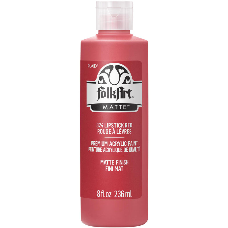 Acrylic Paint Matte Lipstck Red 8oz Folkart
