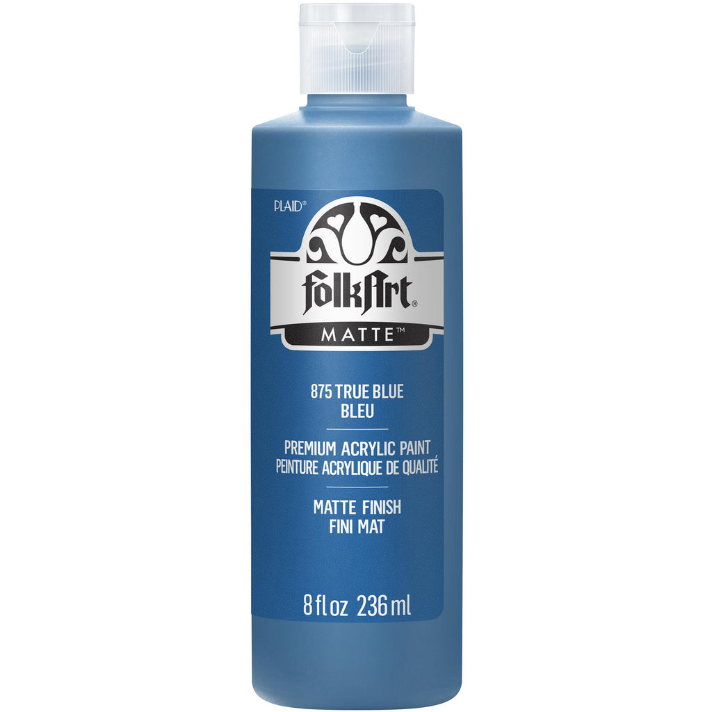 Acrylic Paint Matte True Blue 8oz Folkart