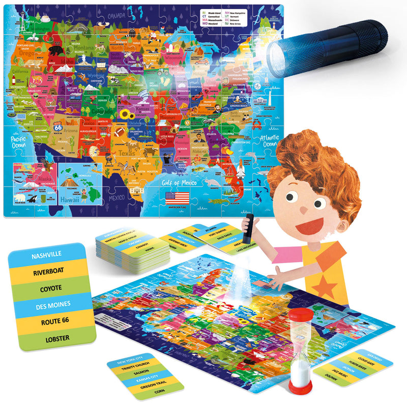 Explore the USA Puzzle Game