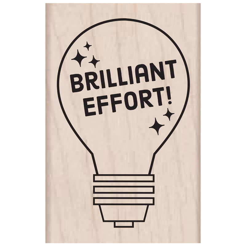 Brilliant Effort Wood Stamp, Pack of 3