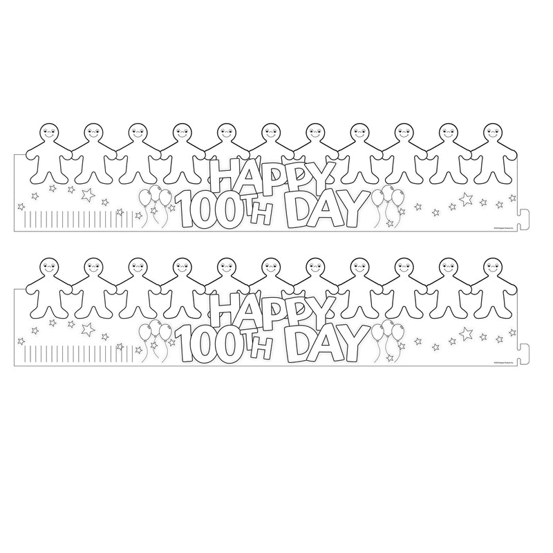 Happy 100th Day Paper Crowns, 24 Per Pack, 2 Packs