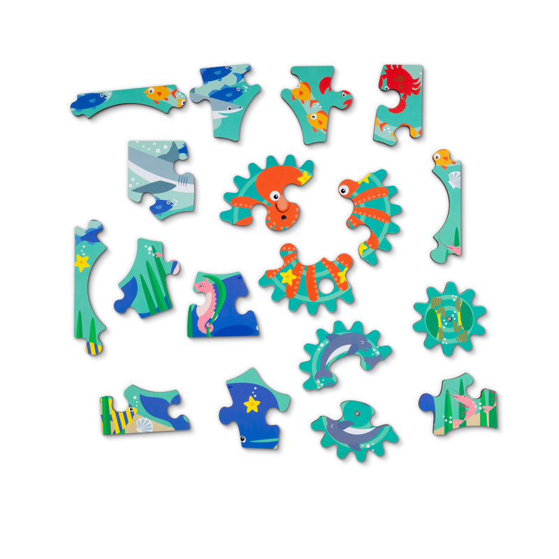 Underwater Wooden Gear Puzzle