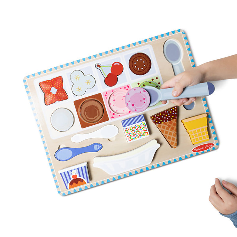 Wooden Magnetic Ice Cream Puzzle & Play Set