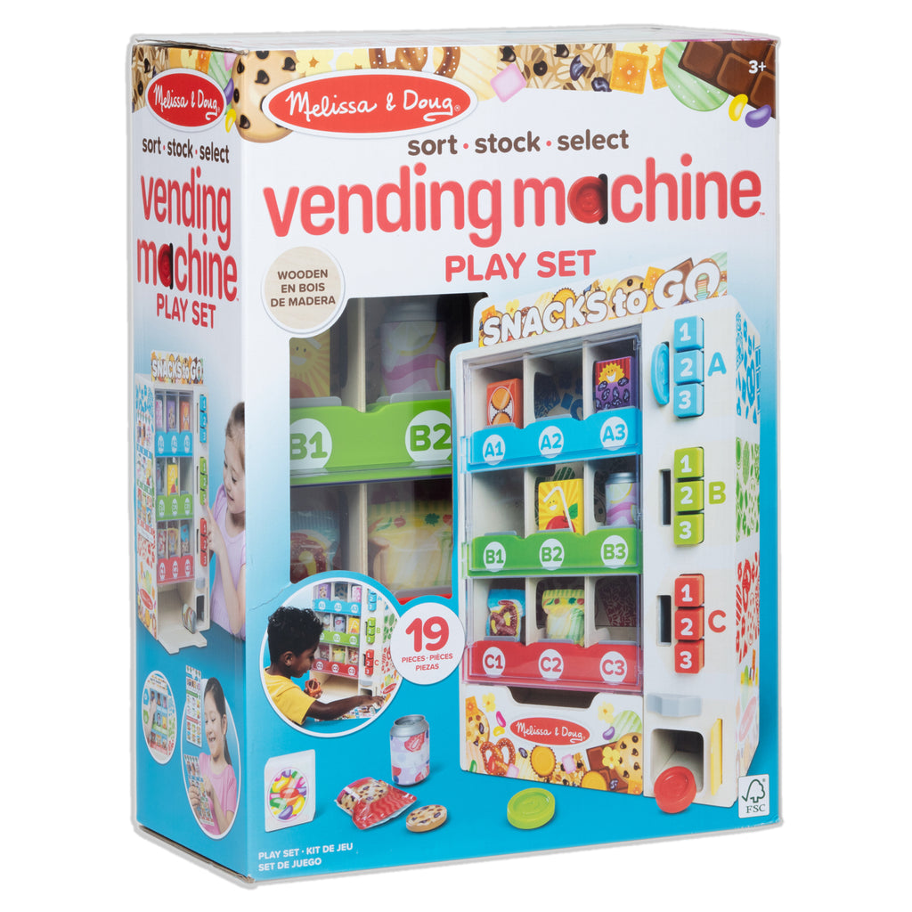 Sort, Stock, Select Wooden Vending Machine Play Set