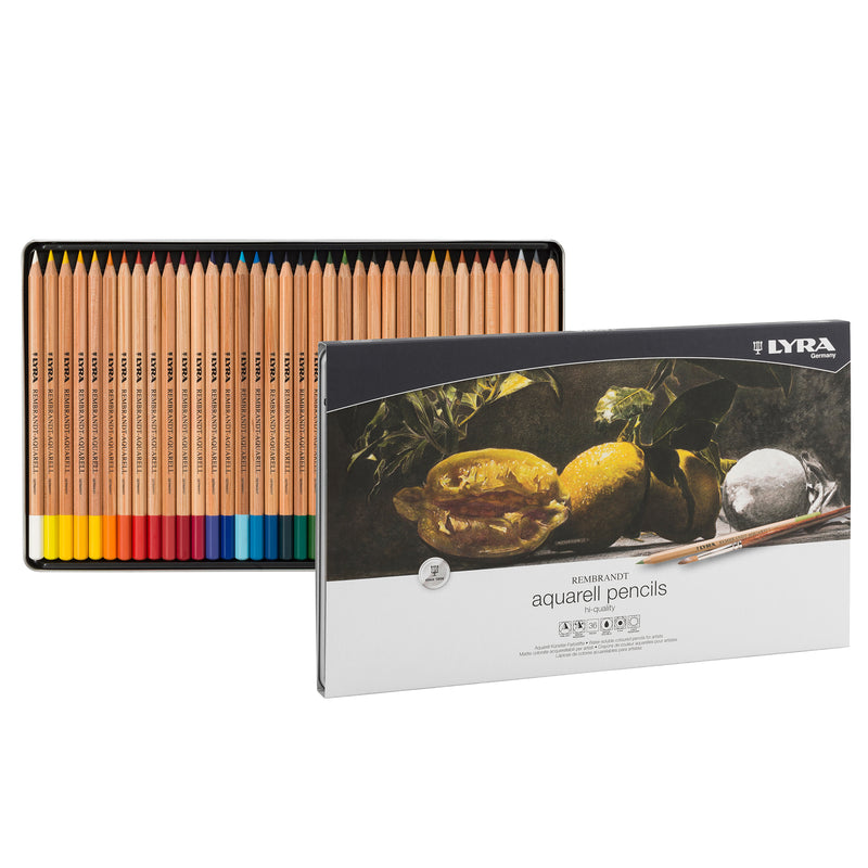 Rembrandt Aquarell Watercolor Pencil Set Tin, Assorted Colors, 36 Pieces