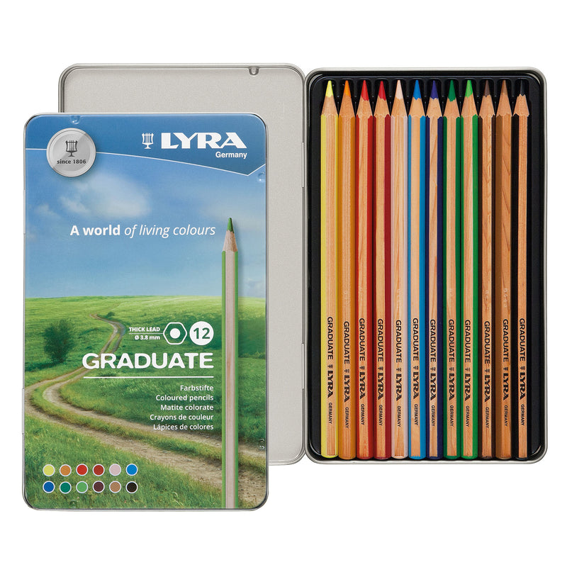 Graduate Color Pencil Tin 12ct Asst