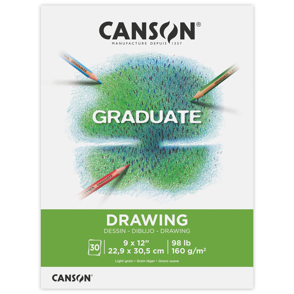 Drawing Pad 9x12 Foldover 30 Shts Canson Graduate
