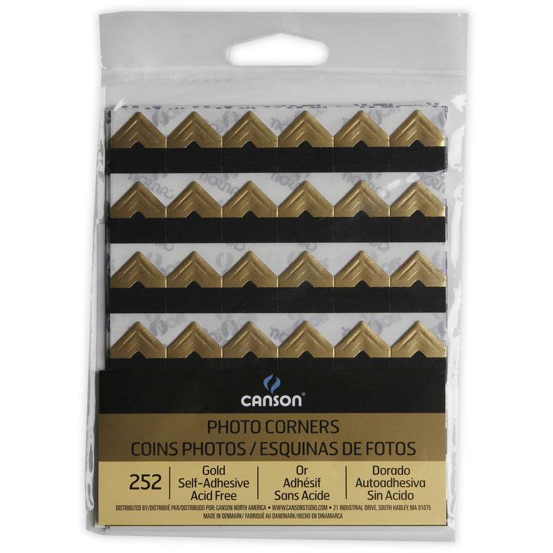 Self Adhesive Photo Corners Gold 252 Pieces