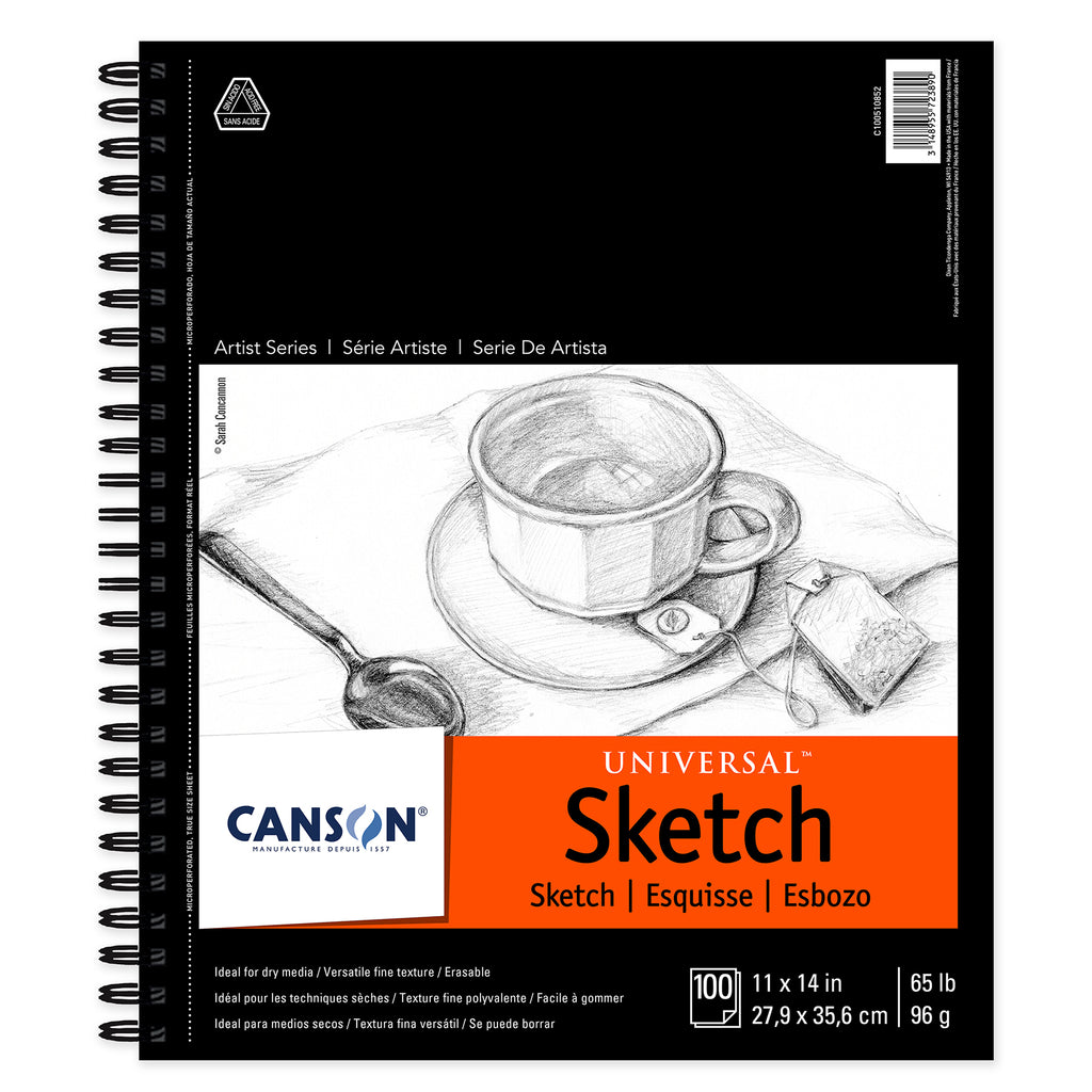 Artist Series Universal Sketch Pad, Side Wire Binding, 100 Sheet, 11x14 inch, 1 Count