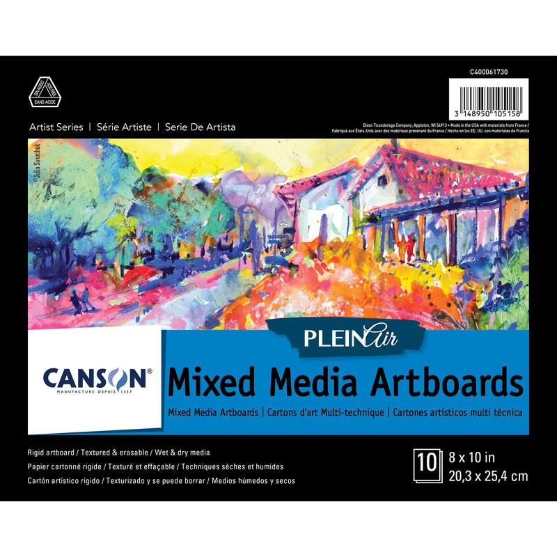 Artist Series Plein Air Mixed Media Board, Foldover Binding, 10 Sheet, 8x10 inch, 1 Count