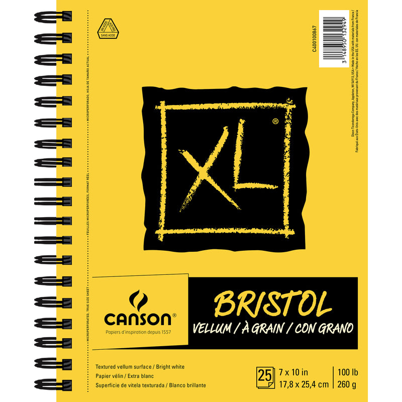 Xl Bristol Pad Vellum 7x10in 25shts Canson