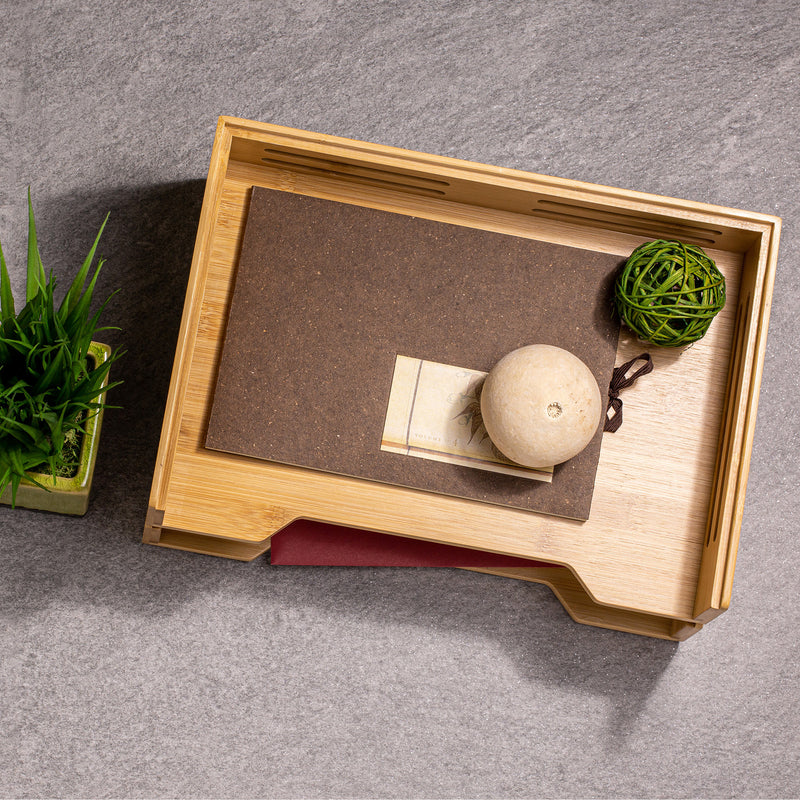 Bamboo Letter Tray, Pack of 2
