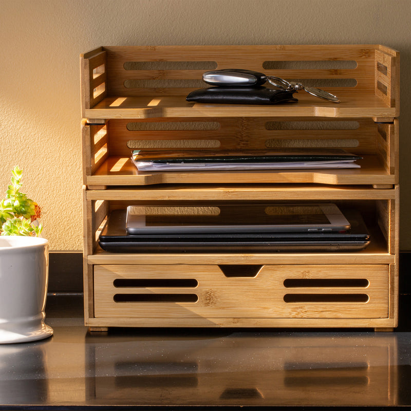 Bamboo Letter Tray, Pack of 2