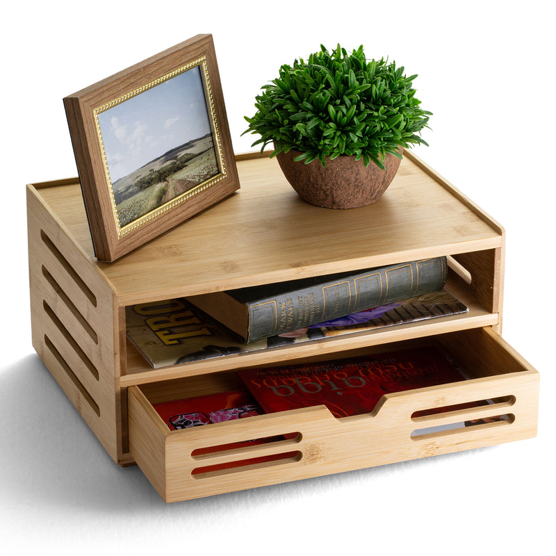 Bamboo Drawer Organizer, Base and Drawer