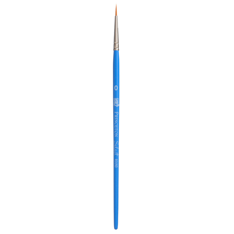 Select Round Brush Size 0 Synthetic Series 3750 Short Blue Handle