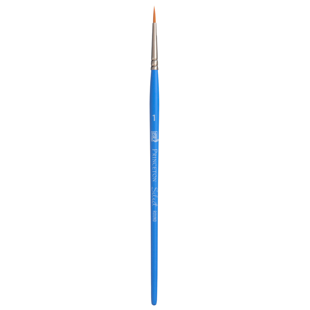 Select Round Brush Size 1 Synthetic Series 3750 Short Blue Handle