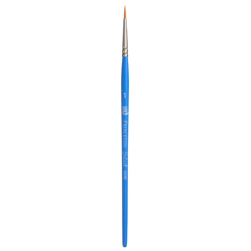 Select Round Brush Size 1 Synthetic Series 3750 Short Blue Handle