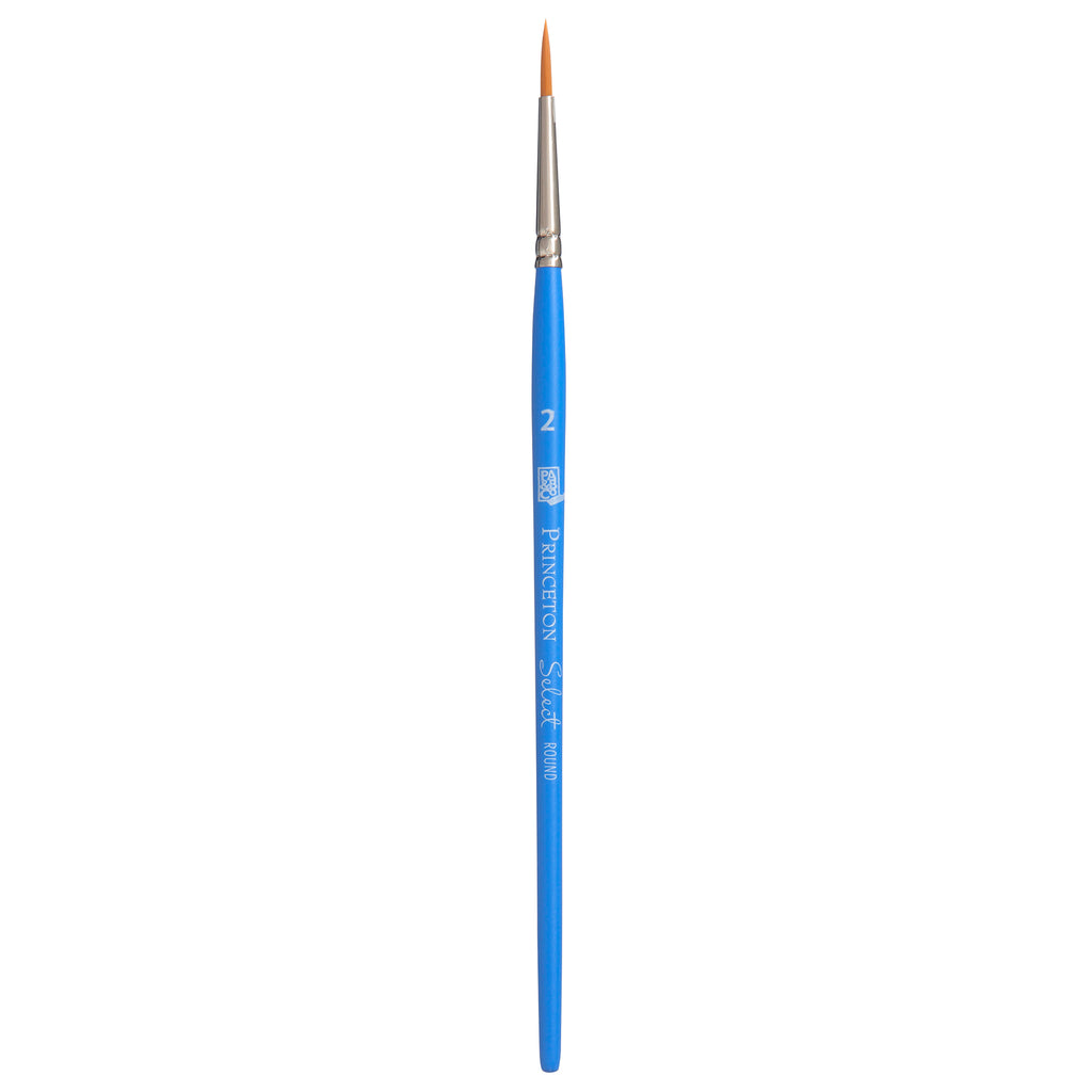 Select Round Brush Size 2 Synthetic Series 3750 Short Blue Handle