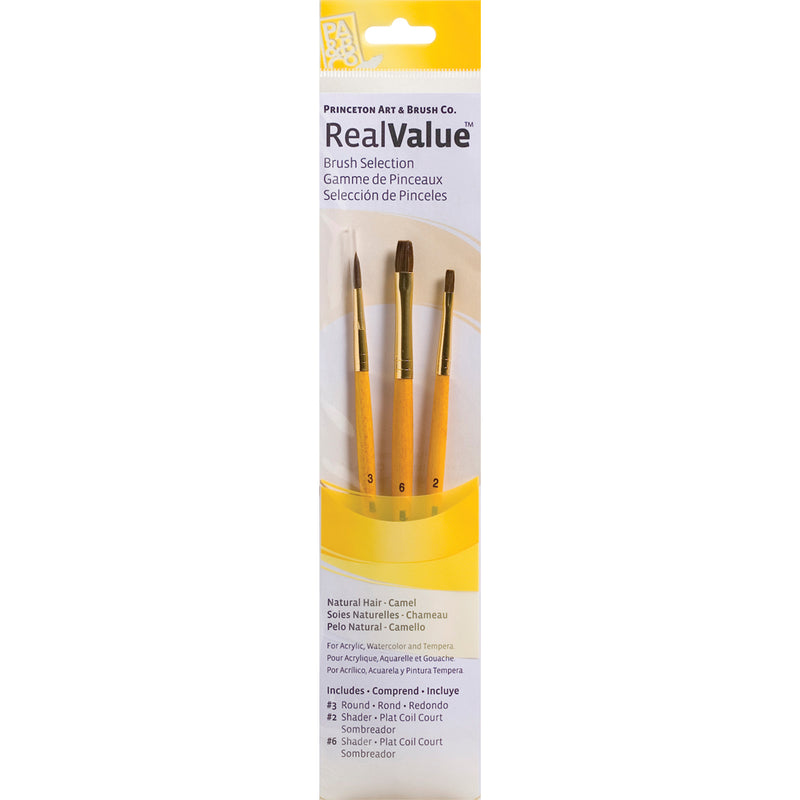 Realvalue Brush St 3ct Ylw W/shader Natural Camel Hair