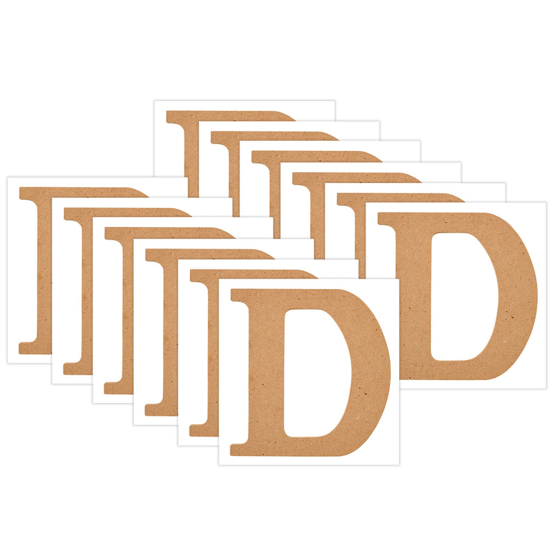 MDF Letter, D, 5 Inch, Pack of 12