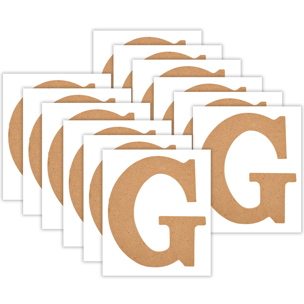 MDF Letter, G, 5 Inch, Pack of 12