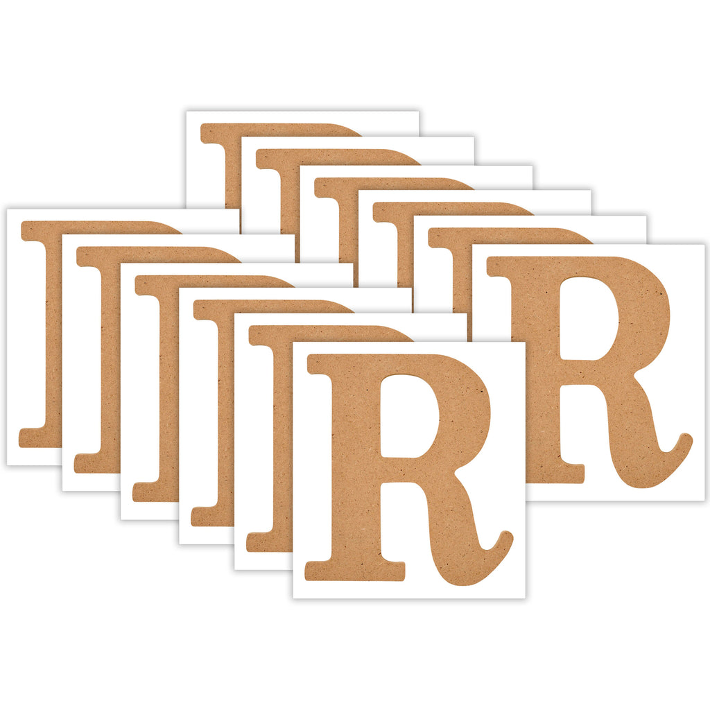 MDF Letter, R, 5 Inch, Pack of 12