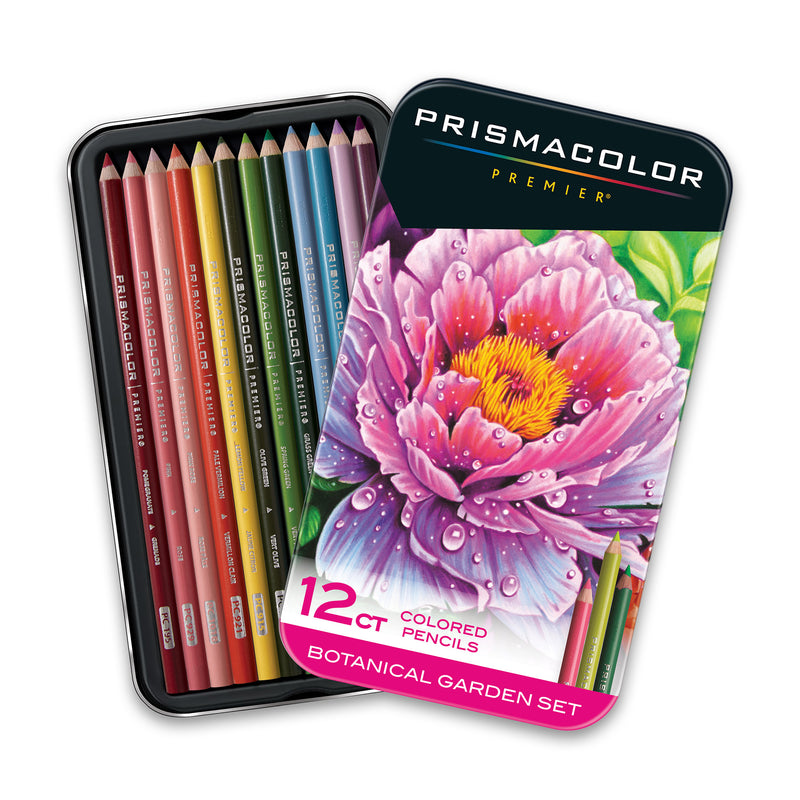 Premier Colored Pencils, Soft Core, Botanical Garden Set, 12 Count