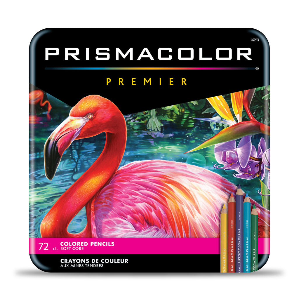 Premier Colored Pencils Tin, Soft Core, Assorted, 72 Count