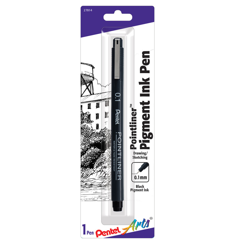 Pointliner Pen 0.1mm Black Ink Pentel Arts