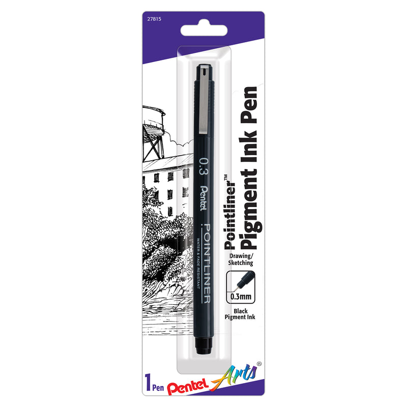 Pointliner Pen 0.3mm Black Ink Pentel Arts