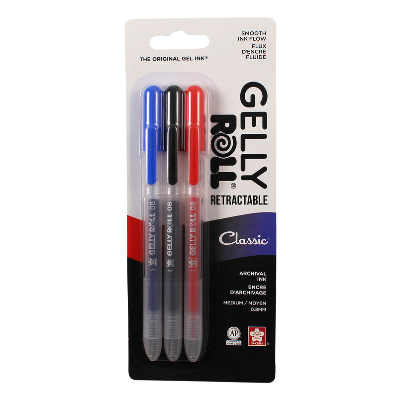 Bc Gr Retractable Pens 3pk Classic