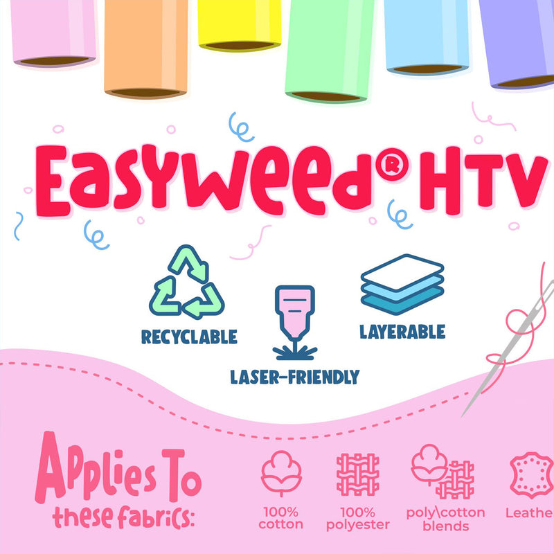 Easyweed HTV Heat Transfer Vinyl, 60", Black