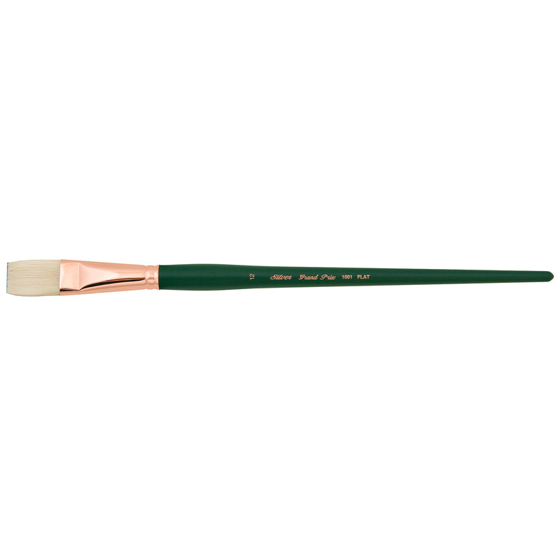 Grand Prix Brush, Flat, Long Handle, Size 12