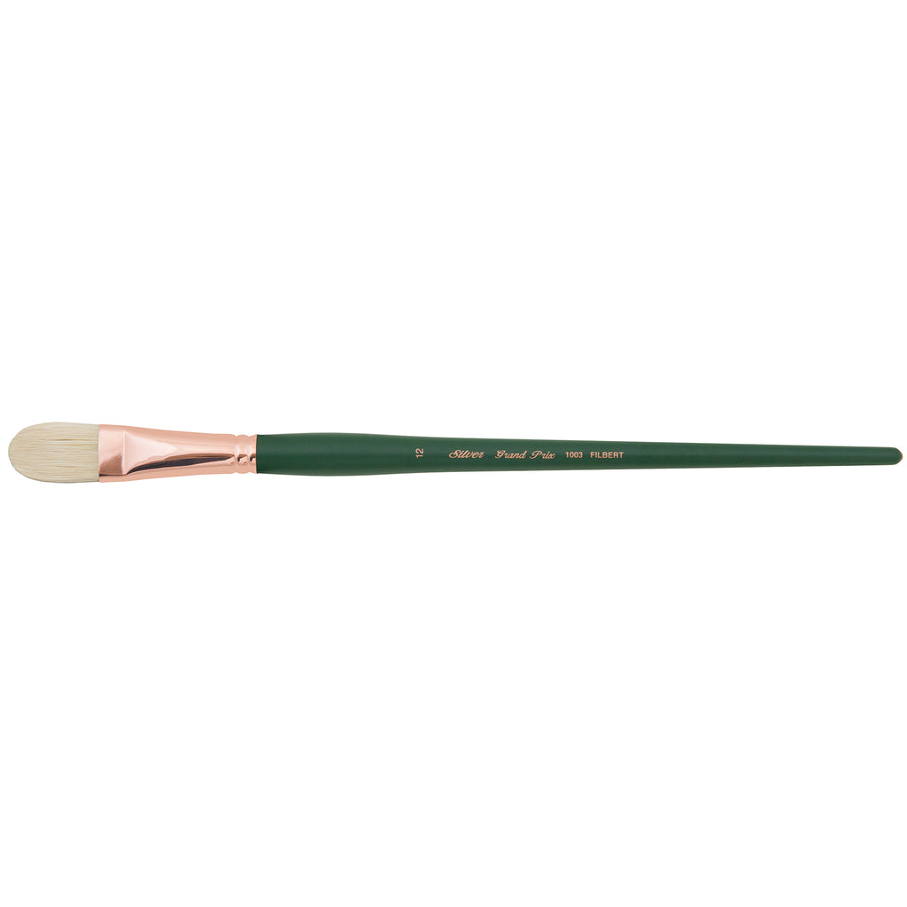 Grand Prix Brush, Filbert, Long Handle, Size 12