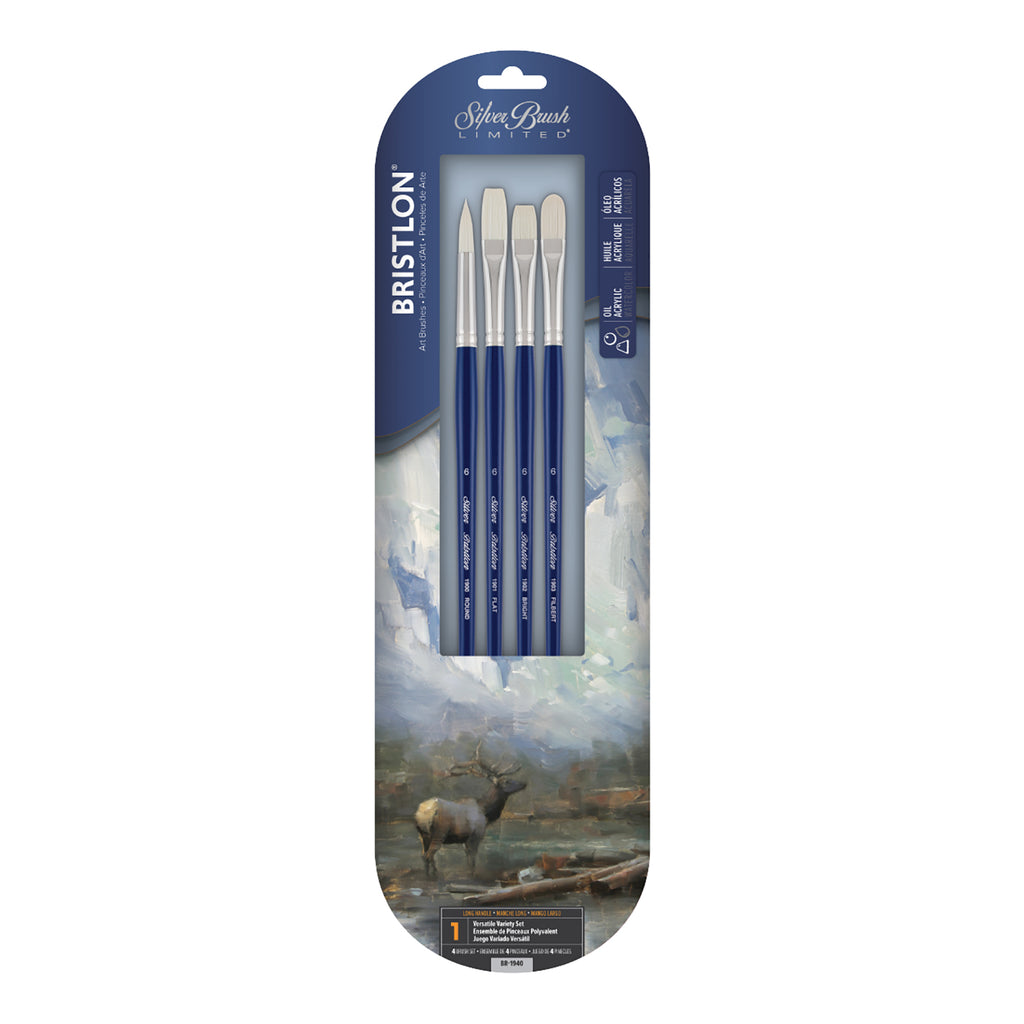 Bristlon Brush Assortment, Size 6, 4 Brushes