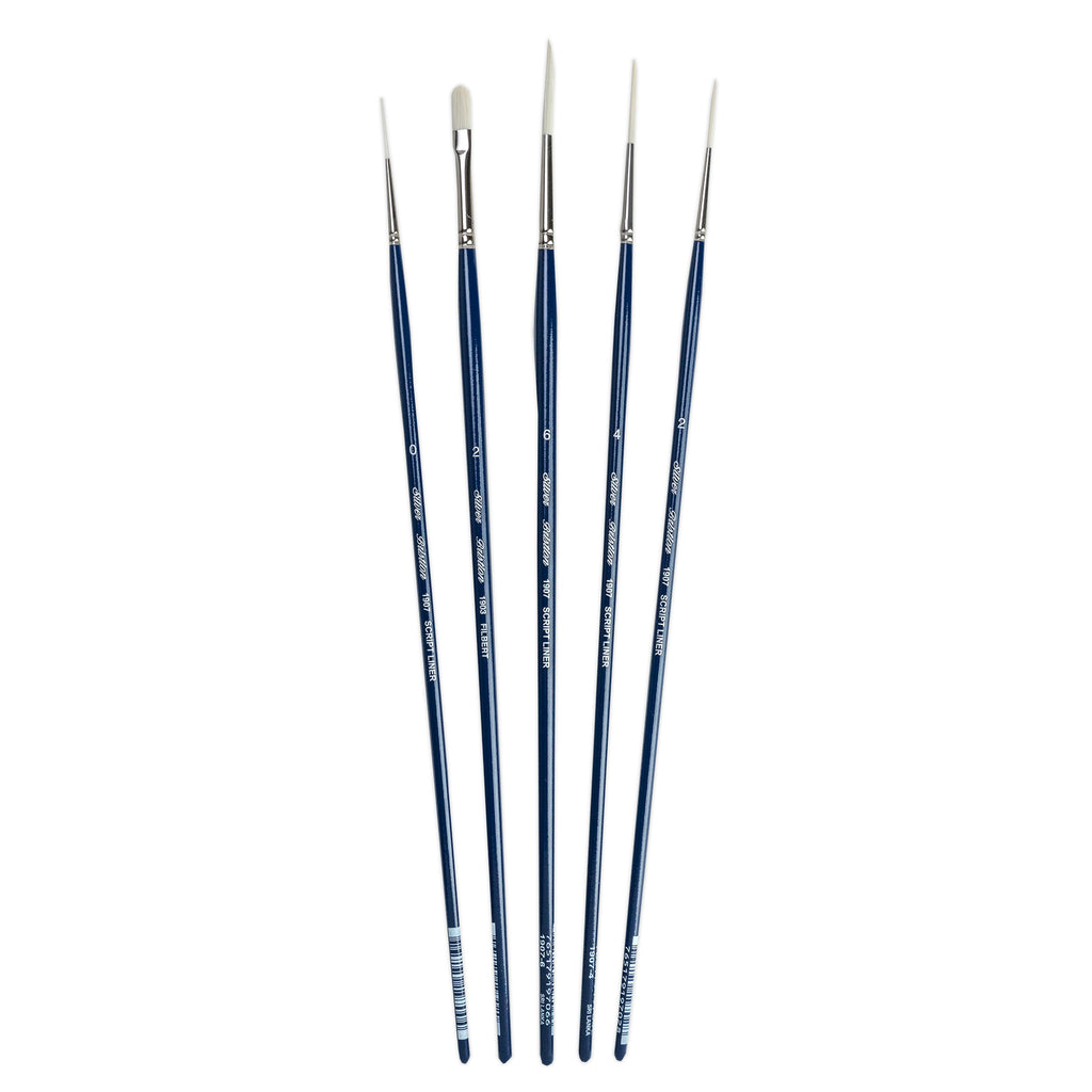 Bristlon Liner Brush Set, 5 Brushes