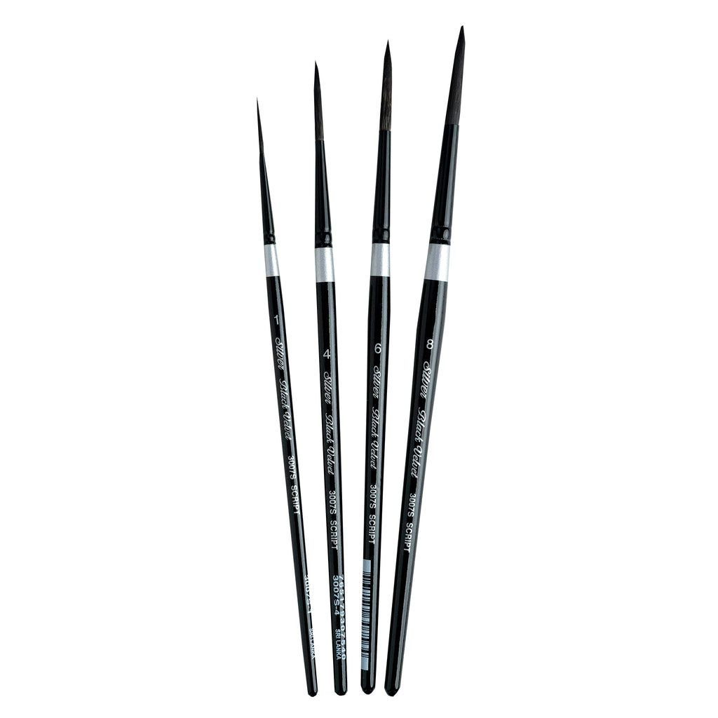 Black Velvet Liner Brushes, Set of 4