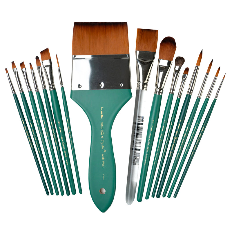 Crystal Must Haves Brush Set, 16 Brushes
