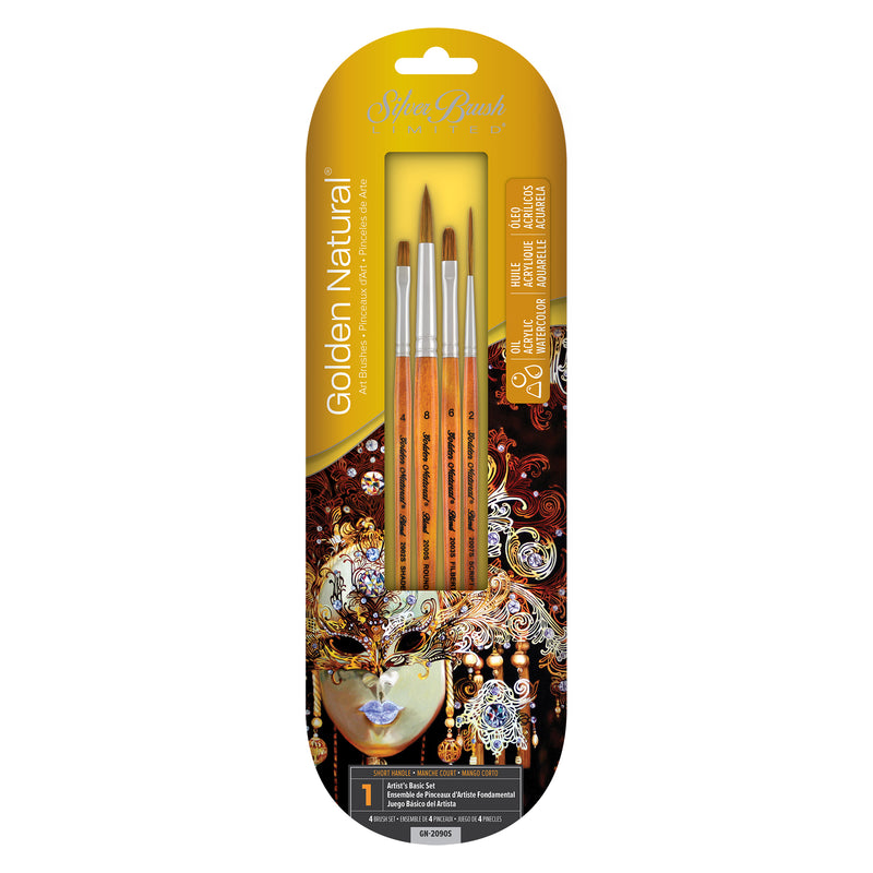 Golden Natural® 4-Piece Brush Set