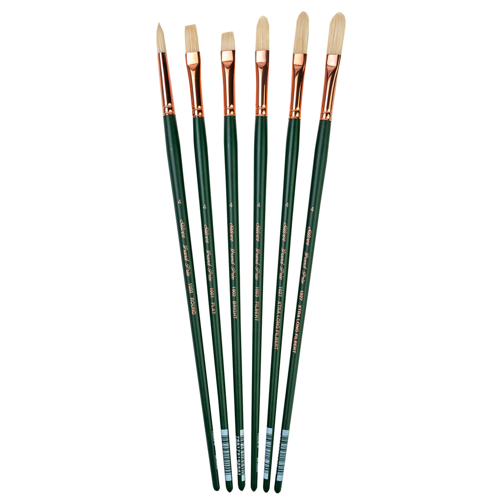 Grand Prix Size 4 Variety Set, 6 Brushes