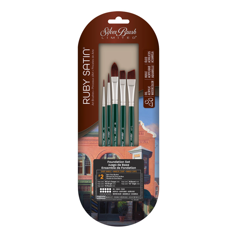 Ruby Satin® 5-Piece Foundation SH Brush Set