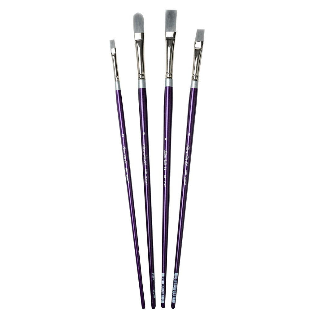 Silver Silk LH 4-Piece Brush Set
