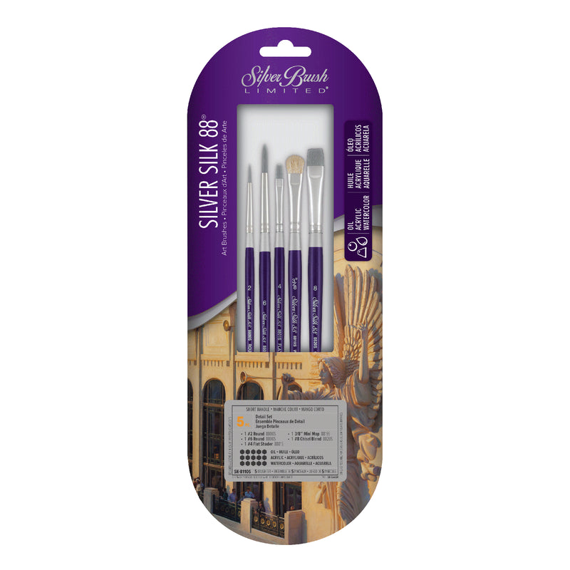 Silver Silk 88 SH 5-Piece Brush Set 110